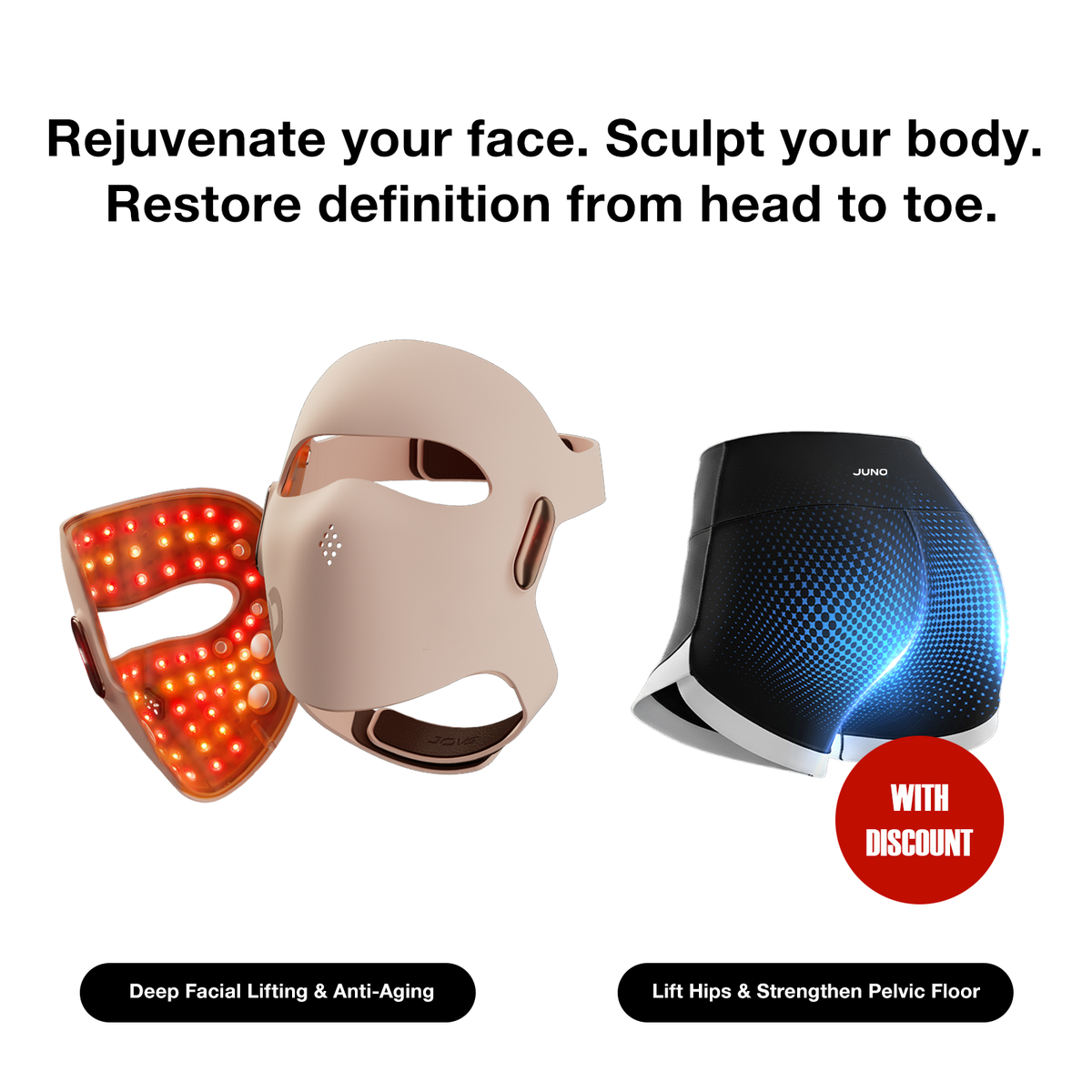JUNO 6D Laser & EMS Anti-Aging Therapy Mask