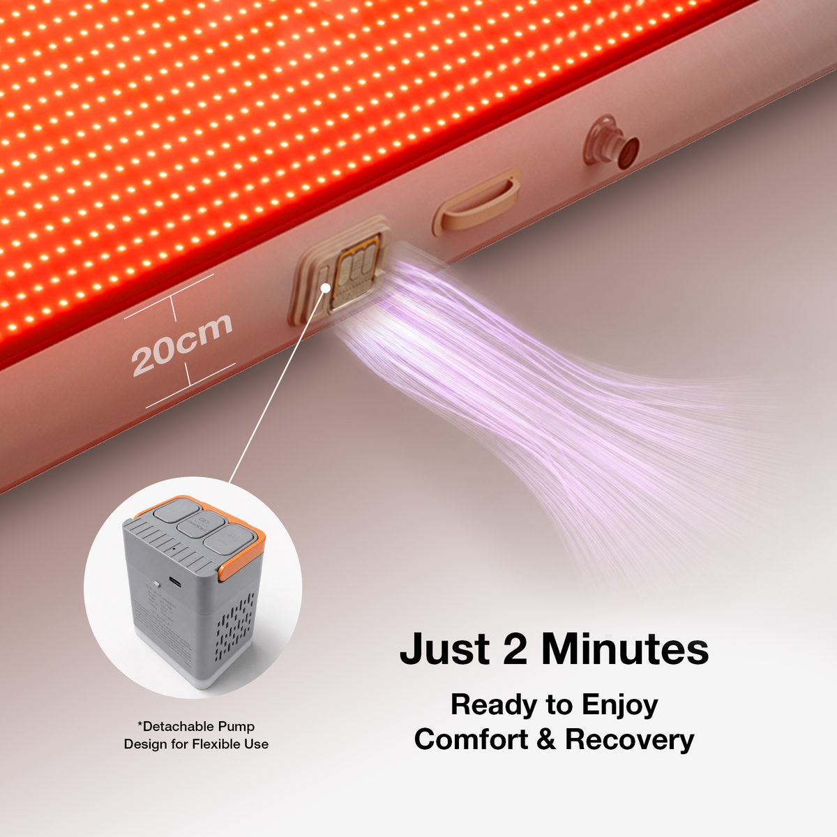 JUNO Air-Cushion Full-Spectrum Red Light Therapy Mat