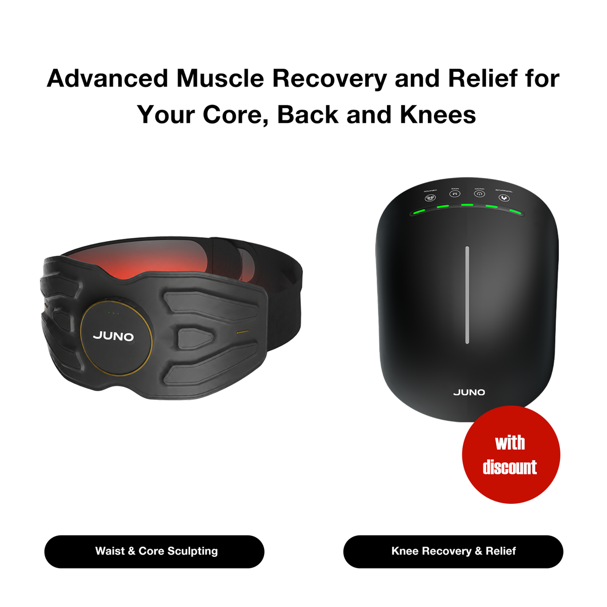 JUNO EMS Sculpting & Red Light Therapy Belt Pro