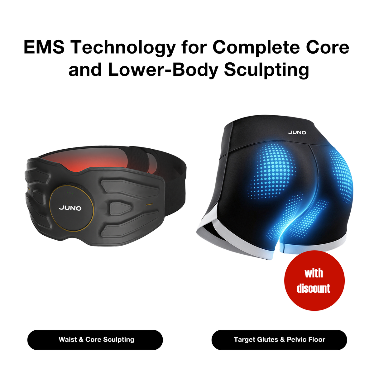 JUNO EMS Sculpting & Red Light Therapy Belt Pro