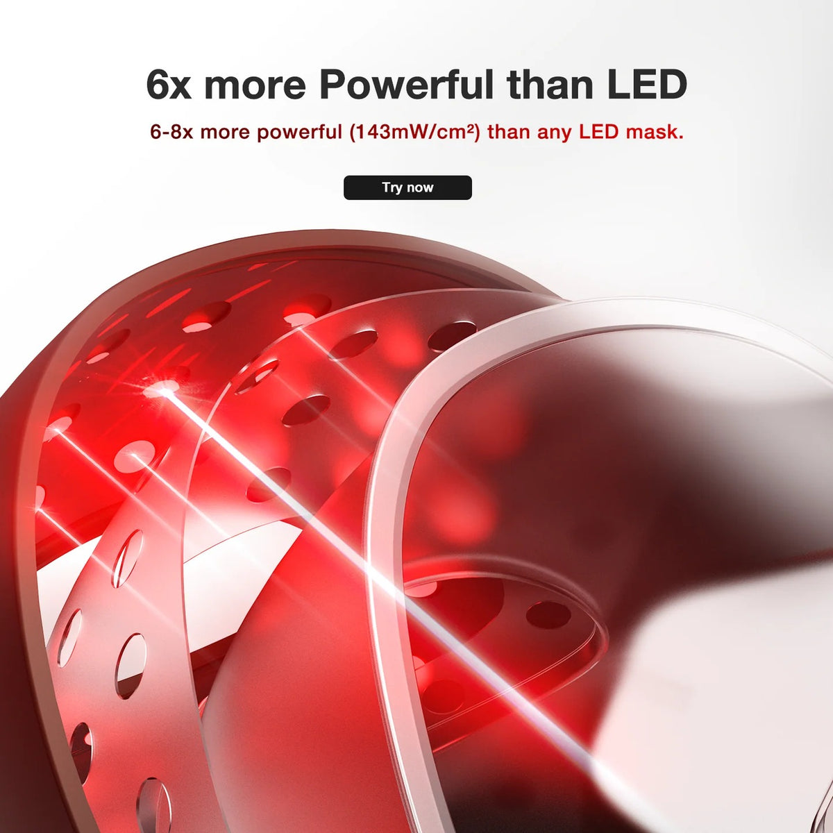 JUNO Red LED Light Therapy Face Mask